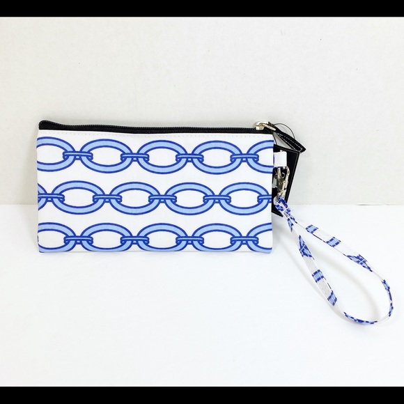 Scout Bags Kate Wristlet Blue Mary Chain Link 8” x 4” - Picture 6 of 9